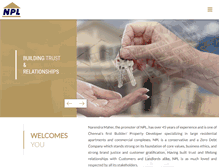 Tablet Screenshot of narendraproperties.com